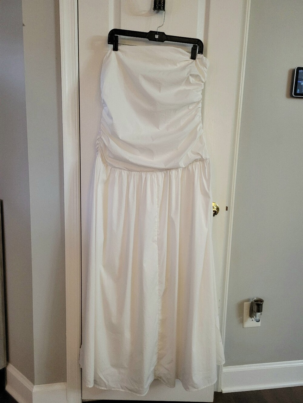 Peppermayo Carmel Maxi Dress White Size 12 Strapless Ruched Drop Waist Bridal